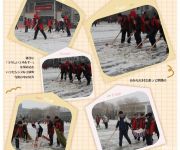 怀仁市云东中学组织学生进行清扫校园积雪活动